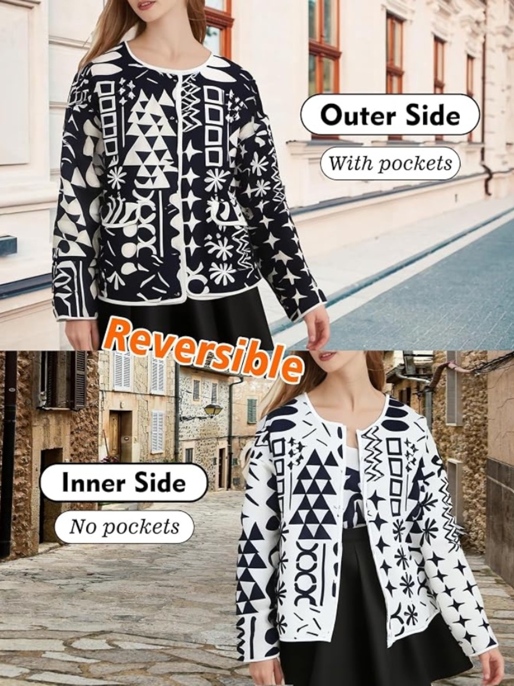 Reversible Quilted Jacket - L - Picture 4 of 13